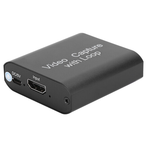 HD 1080P 60fps Signal Loop Out Game Capture Device With USB 2.0 Interface 4K Support Plug And Play Easy Setup Supports Loop Through Output Compatible 2