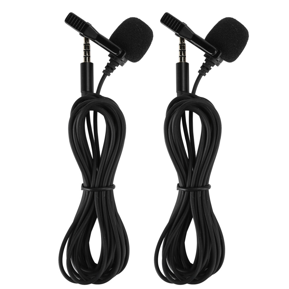 3.5mm Male Plug Lavalier Microphone Omnidirectional Condenser Clip On Lapel Mic For Clear Voice Recording Compatible With Rode Wireless GO II And DJI-image-OPC-PQ8NNHF-NEW