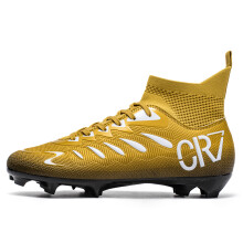 (Gold, 38) Popular high-top football shoes FG,TF,suitable for professional training for both men and women,available in four color options