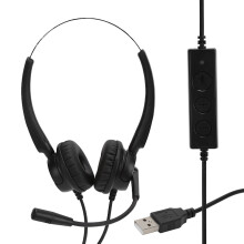 Headset With Microphone For Pc Featuring Open Ear Audio And Long Working Time, In Line Volume Control And Wide Compatibility For Zoom Meetings And