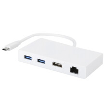Hub USB-C ampiamente compatibile, adattatore multiporta 4 in 1 con porte HDMI Ultra HD, USB 2.0 e LAN, supporta il trasferimento dati ad alta