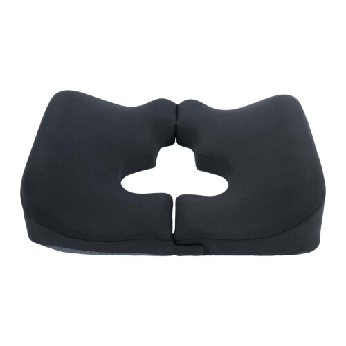 Ventilated Memory Spume Chair Pad for Long Permanent-Black 1