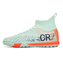 (Moon TF, 39) New Men Soccer Shoes High-top Futsal Cleats Sneakers Football Boots Grass High-quality Non-Slip Match Indoor Hot-selling FG/TF