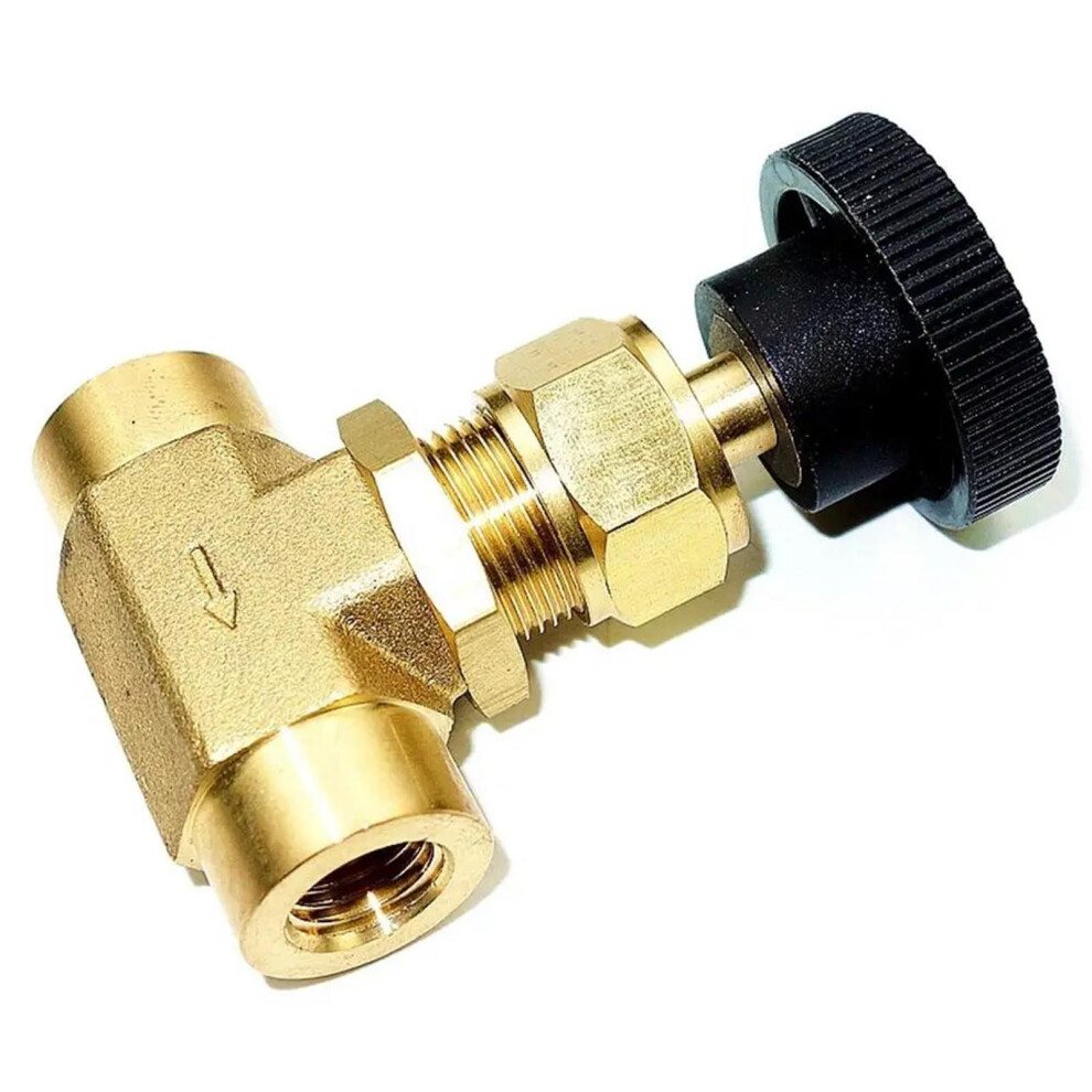 1/4 Npt Female Brass Needle Valve Flow Control, 3000 Psi, Propane Gas Water Oil Fuel 9199774972420