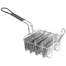 Taco Fryer Basket with HeatResistant Handle, Stainless Steel 4Compartment Holder for Pots