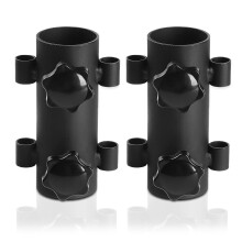 Stainless Steel Canopy Poles 2Piece Set Rustproof Holders With Dual Spikes Universal Rod Holders Tubes Accessories