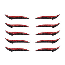 Red Reusable Glitter Eyeliner Stickers 5 Pairs Self Adhesive Waterproof Party Eye Makeup