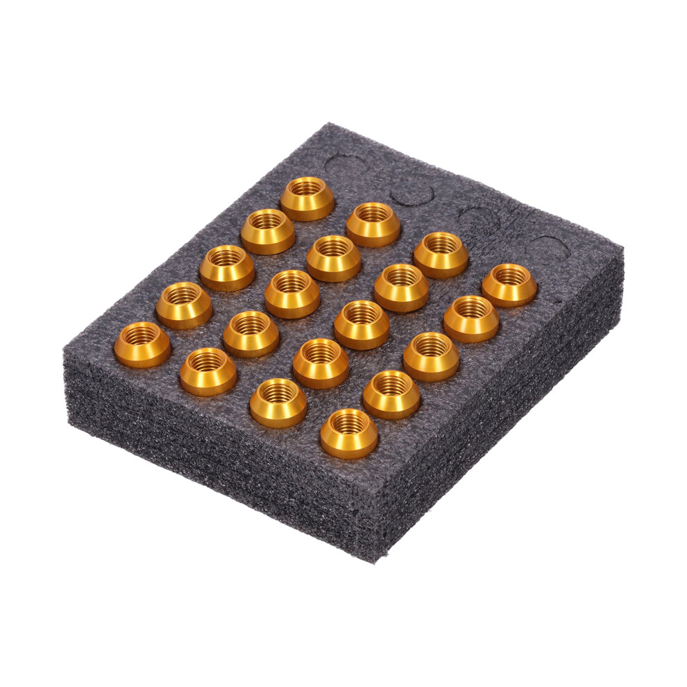 High-Quality 20Pcs Aluminum Locking Lug Nuts M12x1.5 1.3In Gold 7901378707917