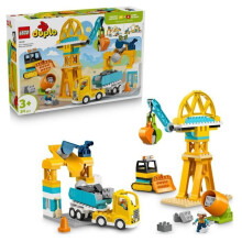 LEGO DUPLO Mijn Stad 10476 De Bouwplaats en de Bouwvoertuigen 3-in-1 - Creatief Spel