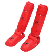 MMA Shin Guards For Kids Red Size L Muay Thai Leg Pads Sparring Gear