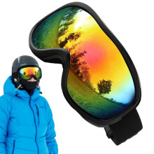 Women Men Ski Goggles | High Definition UV Protection Snow Goggles for Skiing, Cycling, Outdoor Sports, Black