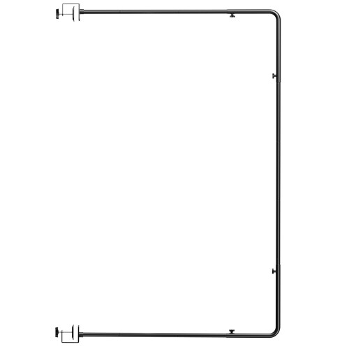Quick Assembly Telescopic Iron Rack For Home Event-Black