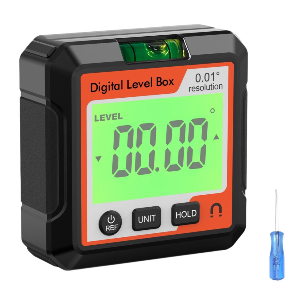 Digital Angle Finder Gauge, Digital Level Box, Inclinometer Protractor For Masonry And Miter Saw, Red And White 9347817400113