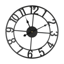Vintage Metal Outdoor Wall Clock, Garden Decor, Quiet Movement, 12Inch, BatteryOperated, For Living Room, Kitchen