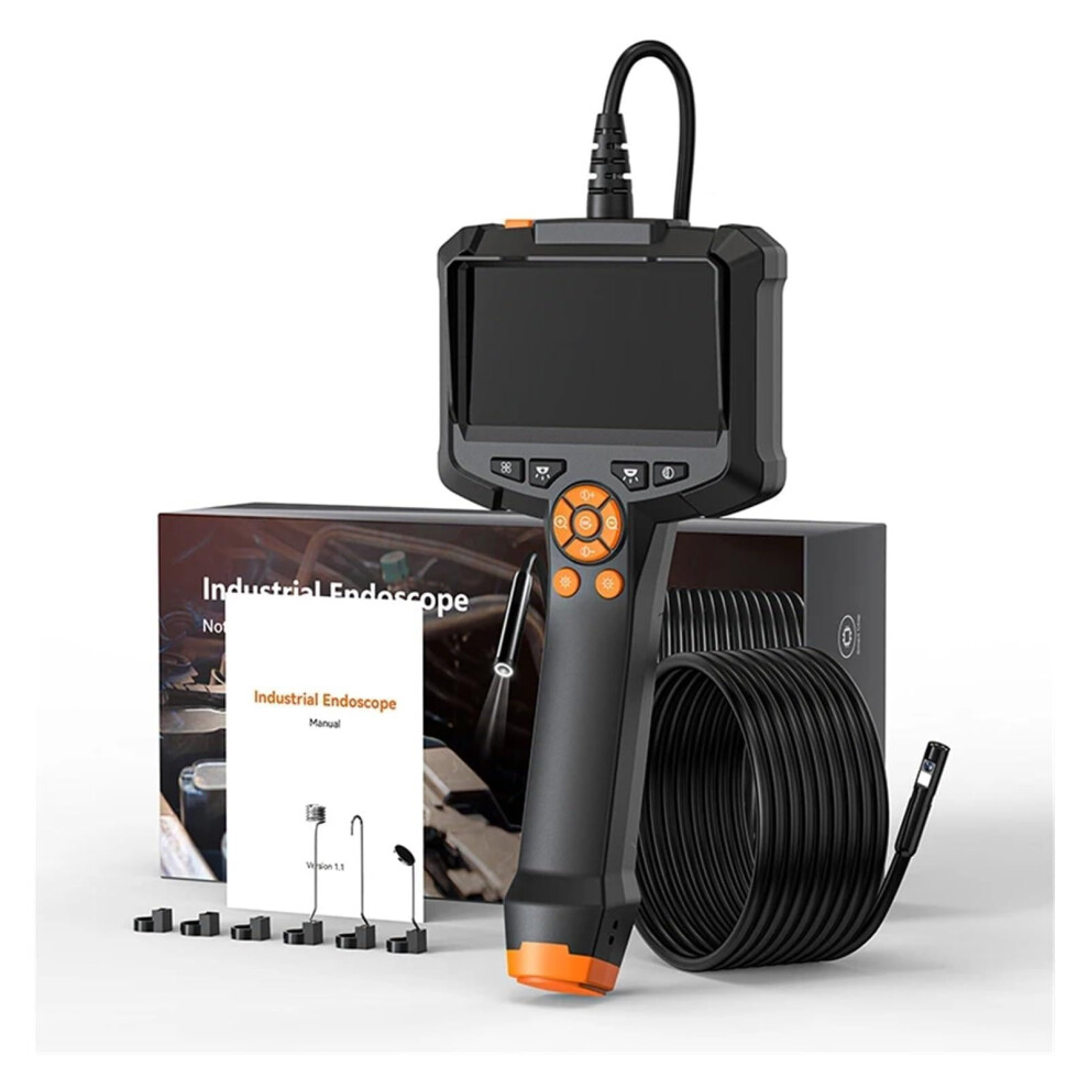 Industrial Endoscope Camera 4.3Inch Duallens Hd 1080P Borescope For Car Inspection Ip67 Waterproof With Led 5M Cable 9199774973519