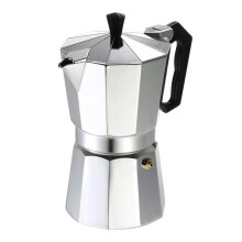 Italian Moka Pot 6 Cup Aluminum Stovetop Espresso Maker with Classic Octagonal Design