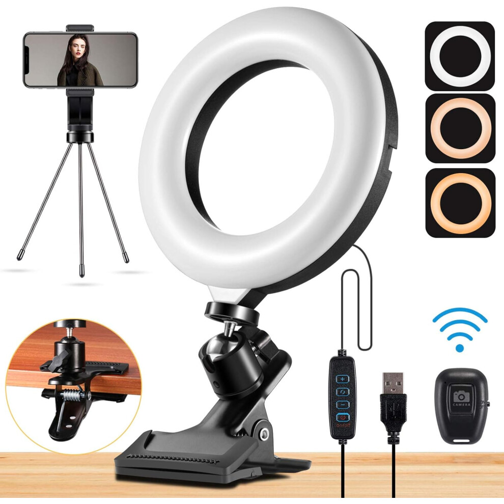 Professional Video Conference Ing, Dimmable Led Circle For Webcam, Zoom Calls, And Online Meetings, Flexible And Portable Usb Charging Port Light 9301476254128