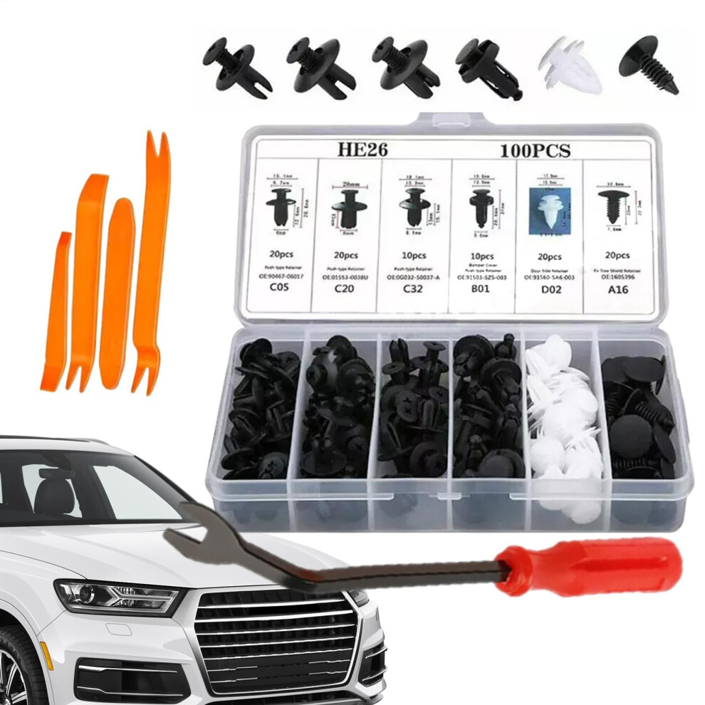 Auto Push Pin Rivets | Strength Car Push Retainer Clips For Sedan, SUV, Commercial Vehicle Universal Bumper Clips