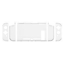 Custodia protettiva rigida in PC per Nintendo Switch OLED, trasparente e cristallina per garantire la massima protezione.
