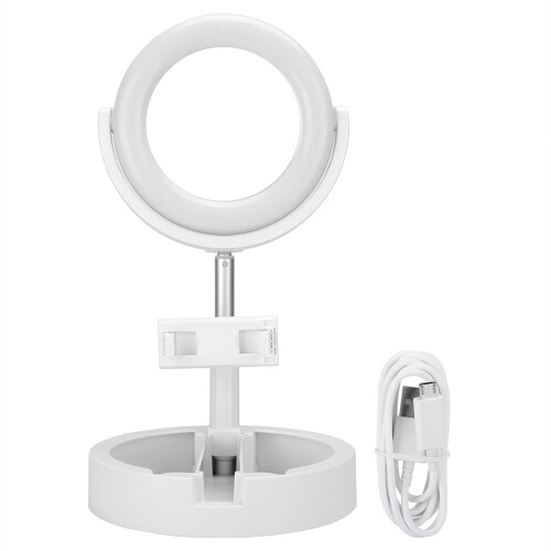 Foldable Ring Light With Adjustable Height 3 Lighting Tones Super Bright Angle Adjustable Foldable Portable Multi Functional Lighting For Live Streami