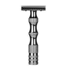 Aluminum Double Edge Safety Razor Made In Italy With Innovative Washer System For Men And Women Durable Rust Resistant Design With Rotatable Handle