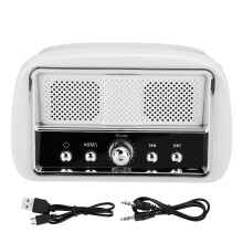 Retro Bluetooth Speaker Mini, Crystal Clear Sound Rich Bass for Vintage Radio Experience, Compact and Unique Appearance, Wireless Built-in Mic, Bass E