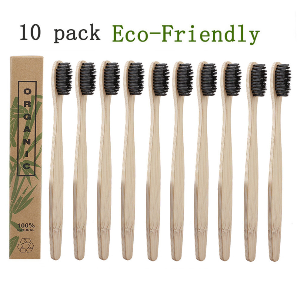 Activated Bamboo Charcoal Toothbrush, Eco-Friendly And Professional Designed For Optimal Oral Health, Biodegradable Handle, Gentle Bristles To