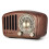 Vintage ηχείο Bluetooth, φορητό ασύρματο ηχείο με ρετρό σχεδιασμό από φυσικό ξύλο 1