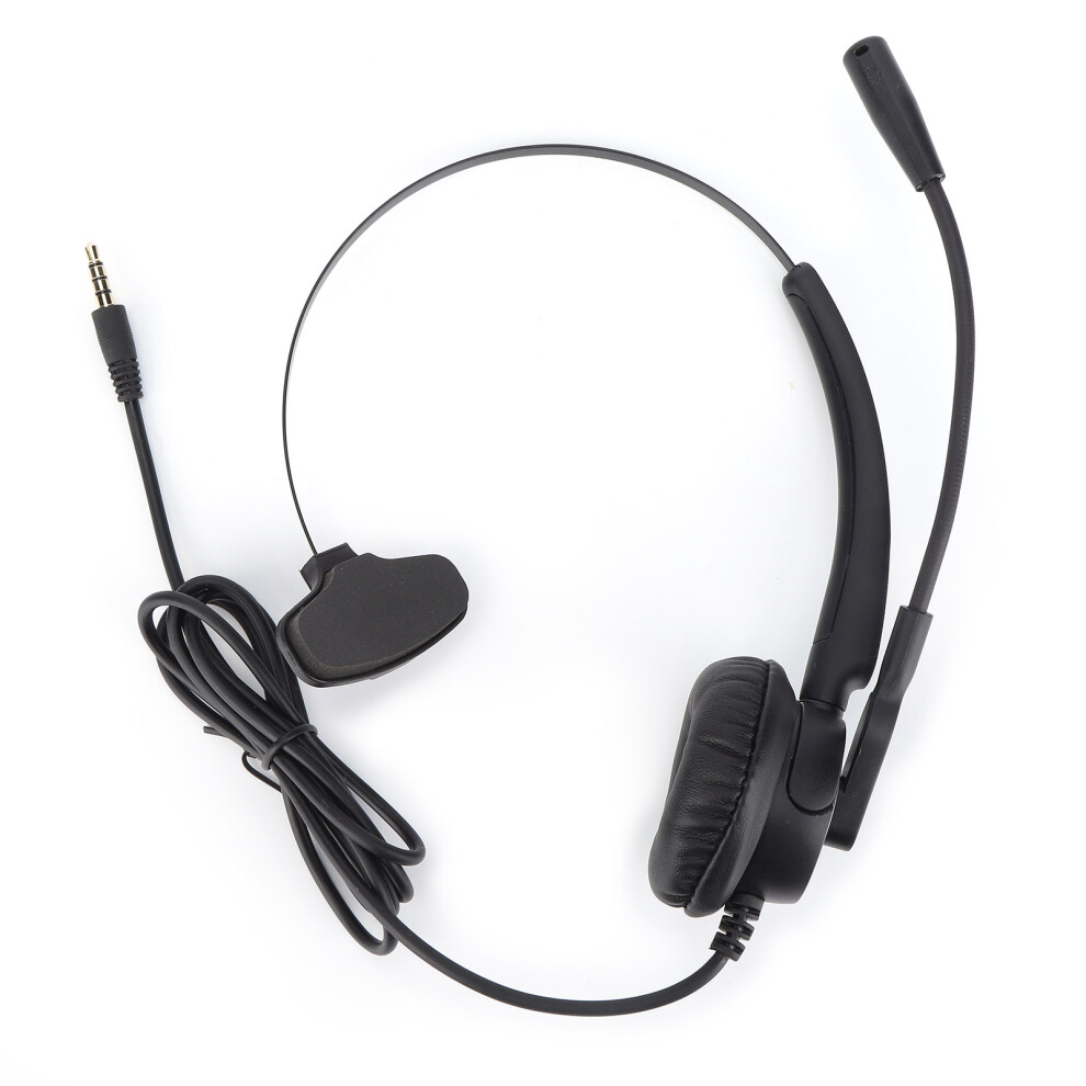 Noise Cancelling Microphone Headset For Computer Phone, Flexible Boom Microphone Foldable Lightweight Comfort Fit Binaural Headset With Volume Control 9176269223366