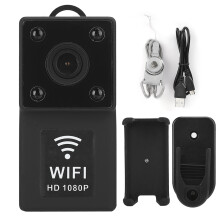 Fisheye Camera, Wide Angle 1080P Mini Surveillance System with Real Time Display for Home Office, Compact Size, Low Light Performance, H.264 Compressi