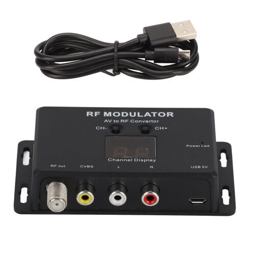 Modulateur UHF, modulateur TV Link, modulateur composite universel AV vers RF, modulateur agile, affichage des canaux, modulateur numérique, format