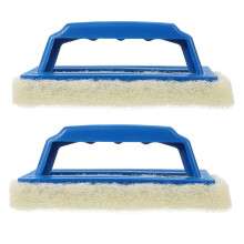 6pcs Heavy Duty Swimming Pool Scrub Brush with Nylon Sponge for Tiles Walls Grout Indoor Outdoor