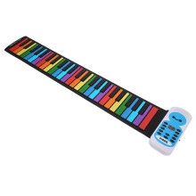 Soft 49-Key Roll Up Rainbow Portable Silicone Piano for Kids & Beginners