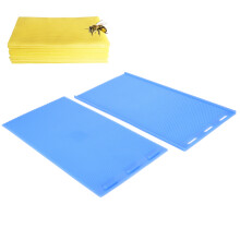 2Pc Rubber Beeswax Sheet Mold 43x23cm Flexible DIY Beekeeper Tool Dark Blue