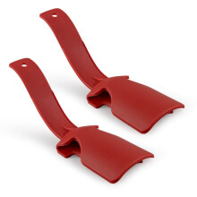 2Pcs Red Lazy Shoes Helper Portable Shoe Lifter For Seniors And Disabled Men And Women Plastic Shoehorn Fits All Shoes