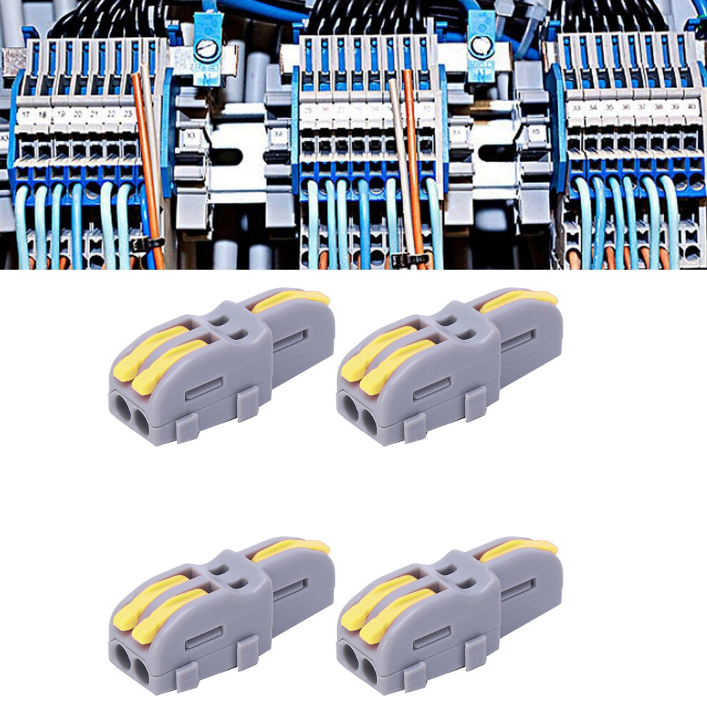 20Pcs Yellow 1-In-2-Out T-Shape Wire Terminal Block, 32A 250V 9341378720673