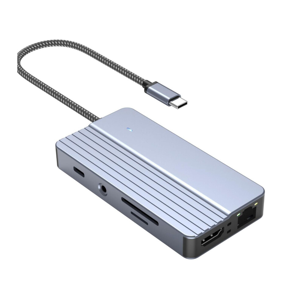 Usbc Hub 10In1 Typec Multiport Adapter With 4K Hdmi, Usb 3.0, Ethernet And 3.5Mm Audio For Laptops 9199774517096