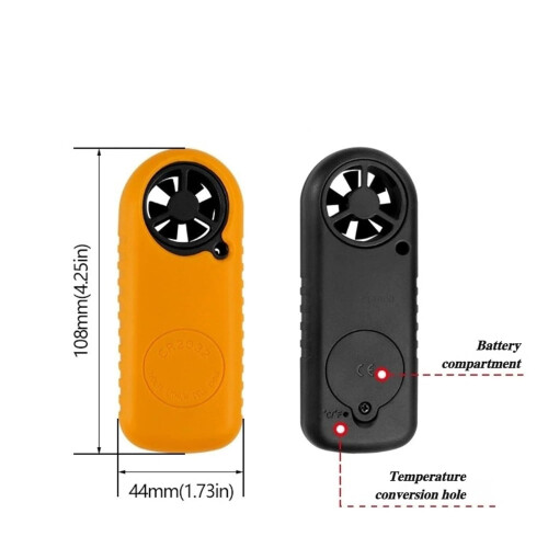 Anemometer 030 M/S Portable Wind Speed Display Small Compact Measuring Instrument Professional Tool 1