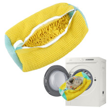 Shoe Washing Machine Bag Reusable Laundry Shoe Bag For Washer Or Dryer Cleaning Bag For Washing Machine Yellow 1PC