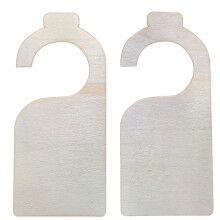 40PCS Unfinished Wood Door Sign Blank Wooden Hanger Plaque DIY Project Message Notes Memo Board Door Knob Sign