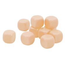 30PCS Beige Fatti da Te Netto di Carte con Angoli Tondi, Dadi a Sei Facce per Giochi da Tavolo