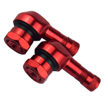 90 degree CNC Aluminum Universal Motorcycle Wheel Valve Stems Red Angled Valve Stems For Motorcycle Wheels Universal Fit
