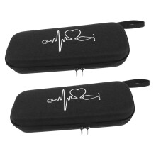 Stethoscope Carrying Case Hard EVA, 2pc, Shockproof Protection, Mesh Pockets, Travel Storage Bag For Nurses And Doctors