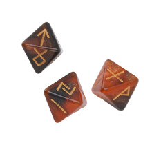 3er Set Runenwürfel, 8-seitig, Sternhimmel aus Acryl, lebendige Farben, Astrologie, Vorhersage