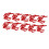 100pcs Red Plastic Arrow Nocks, 3.2cm Light Weight Replacement 1