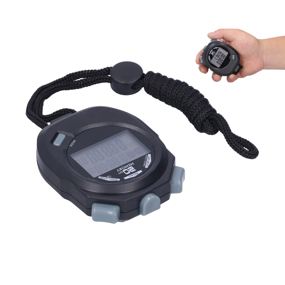 Electronic Stopwatch 1/100 Sec High Accuracy Digital Timer With Built-In Battery 9441378725392