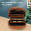Circular Lens Filter Protector Storage Case for 82mm Filters, PU Leather 12