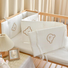 Cot Side Protectors Padded Crib Rail Cover All Round Crib Rail Cover Breathable 150x28 cm Nursery For Boys And Girls
