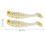 50 Stück Silikon Anglerköder Weiche Paddle Tail Swimbaits Gelb Grün 5x0,5cm 11