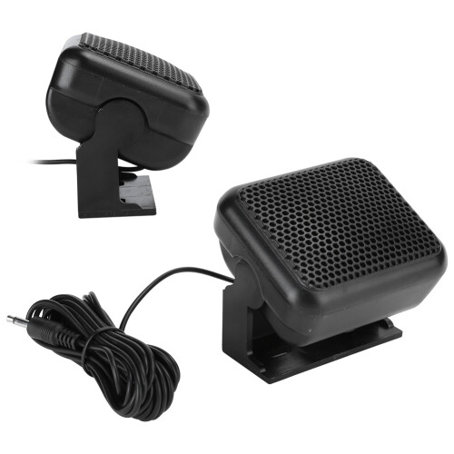 Great Sounding Compact External Communications Speaker With Mounting Bracket Hardware And Power Handling Features Universal CB Extension Speaker With 2